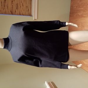 Lillie Rubin Black Ribbed Turtleneck Sweater Size M